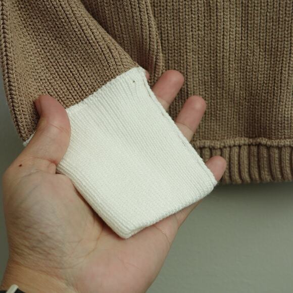 NWT Fashion Womens Ribbed Cardigan Sweater Viscose Button Front Brown Size S - Picture 3 of 6